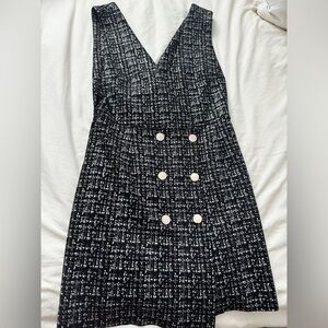 Zara Faux Suede Pinafore Dress